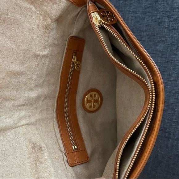 Rare Tory Burch Clutch Linen, Leather & Pallets - Picture 5 of 8